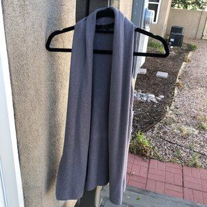 Forever 21 Sleeveless Open-Front Grey Cardigan